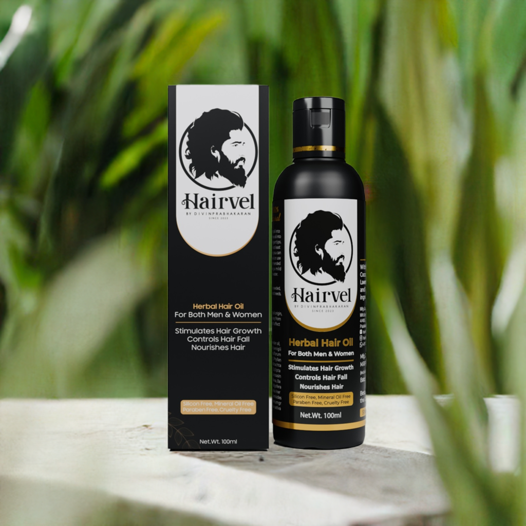 Hairvel Herbal Hair Oil (100ml) + Shampoo (100ml) Nature's Best Hair Care Combo
