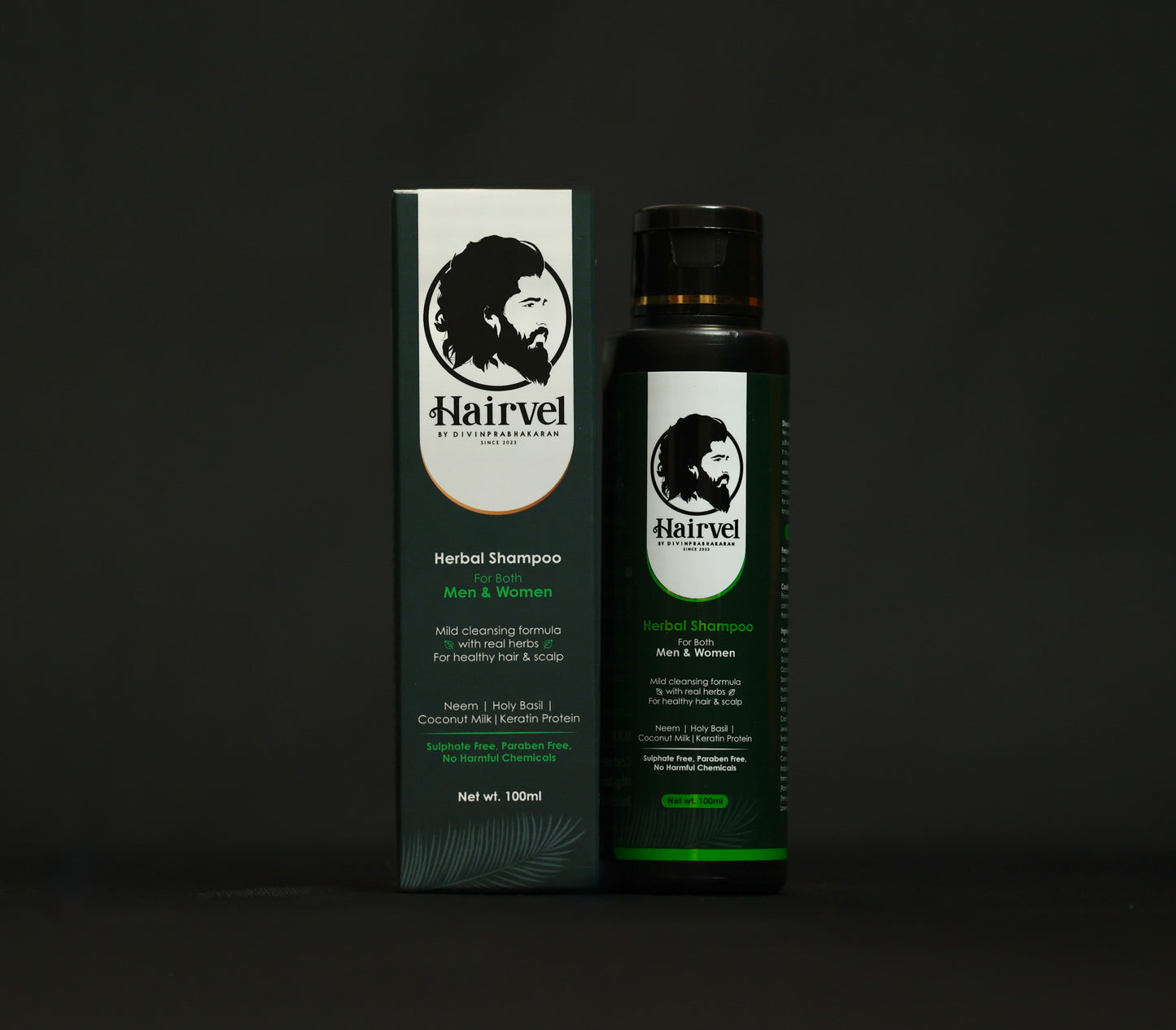 Hairvel Herbal Hair Oil (100ml) + Shampoo (100ml) Nature's Best Hair Care Combo